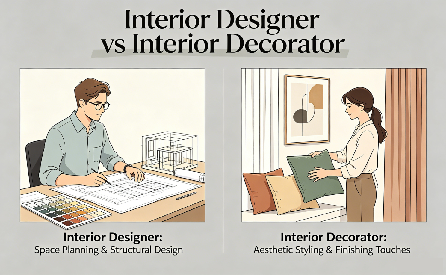 Interior designer vs interior decorator