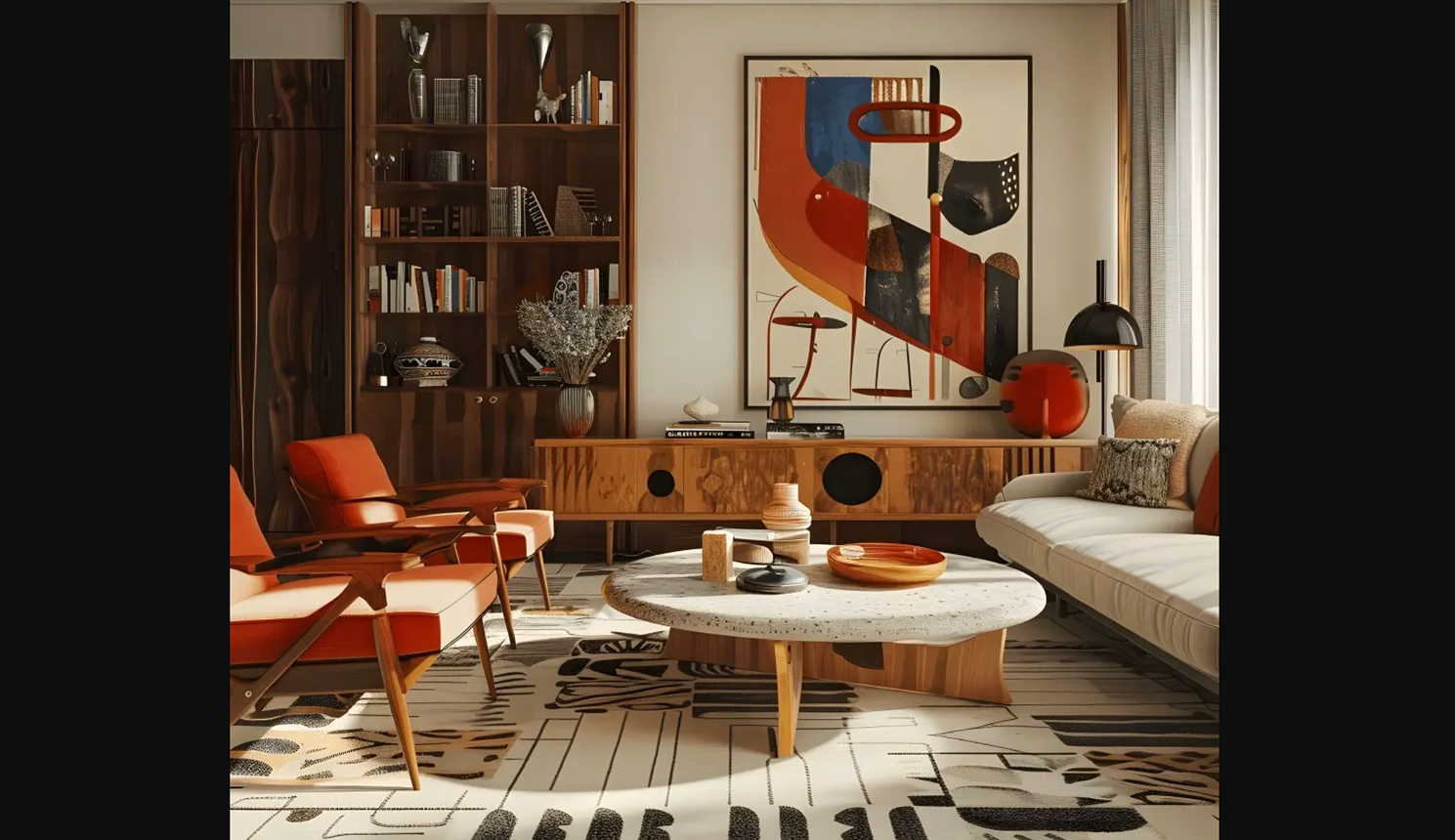 Living room interior design made by DecAI™