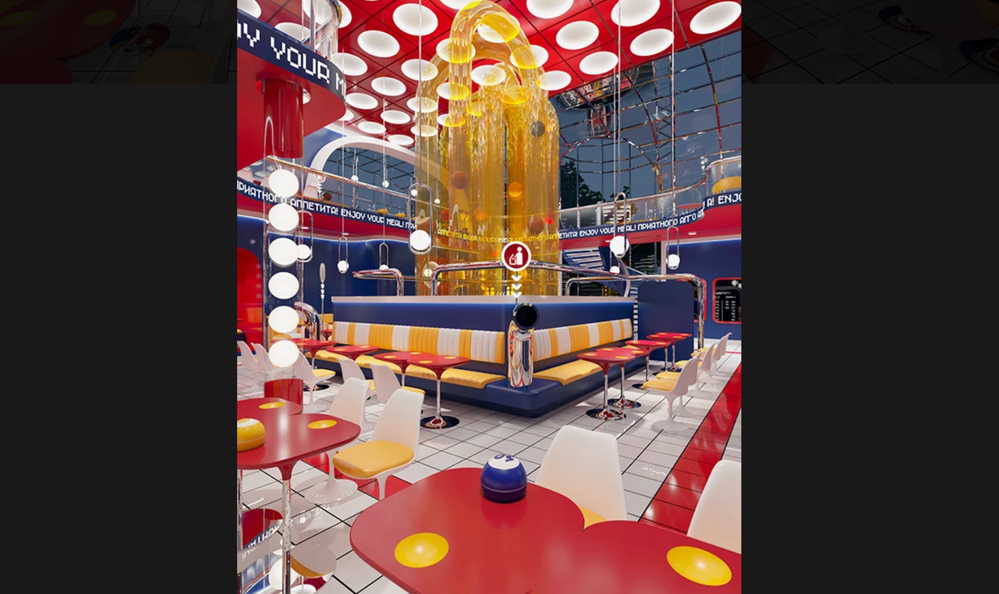 Bright color interior design example