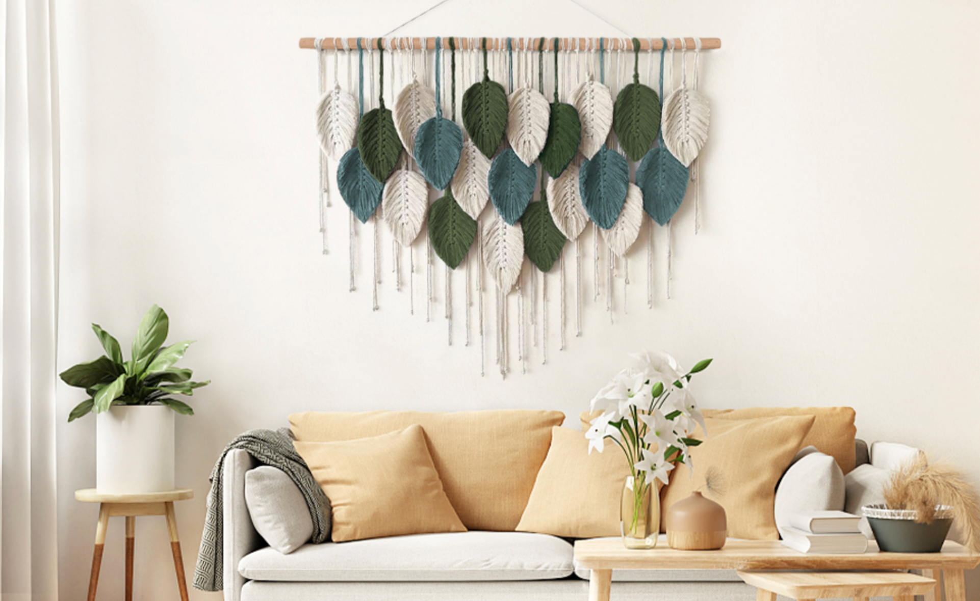 Wall textile hanging example