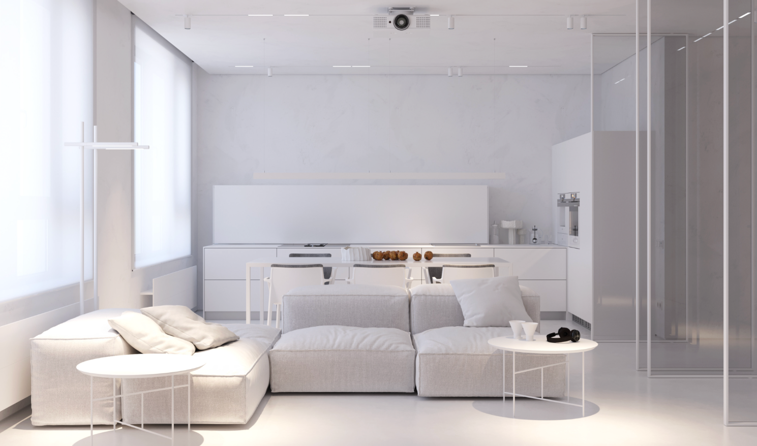 Flat, white and flawless white minimalism design is quite typical