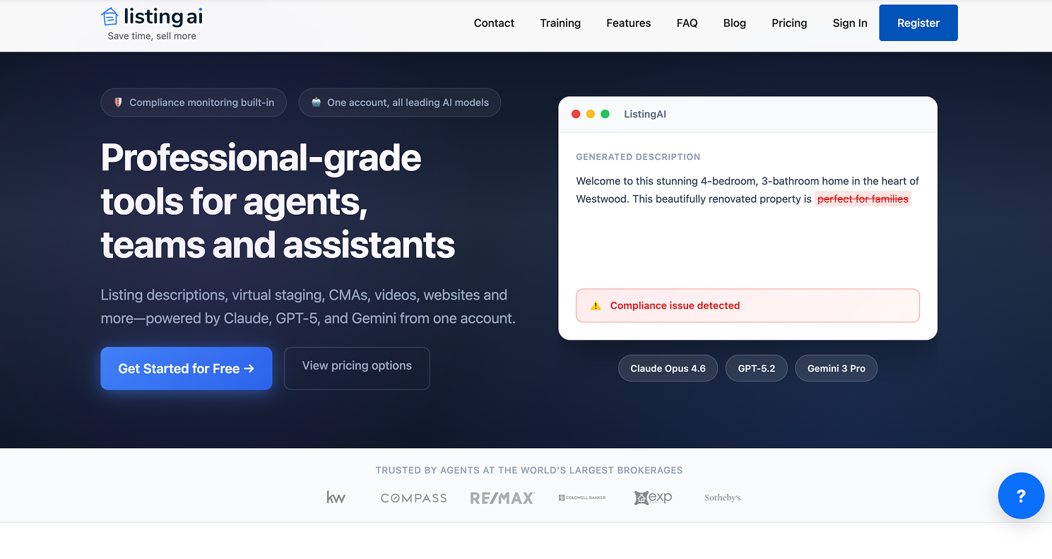 Listing AI best for real estate listing description