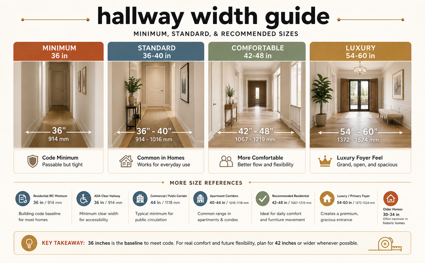 Hallway sizes