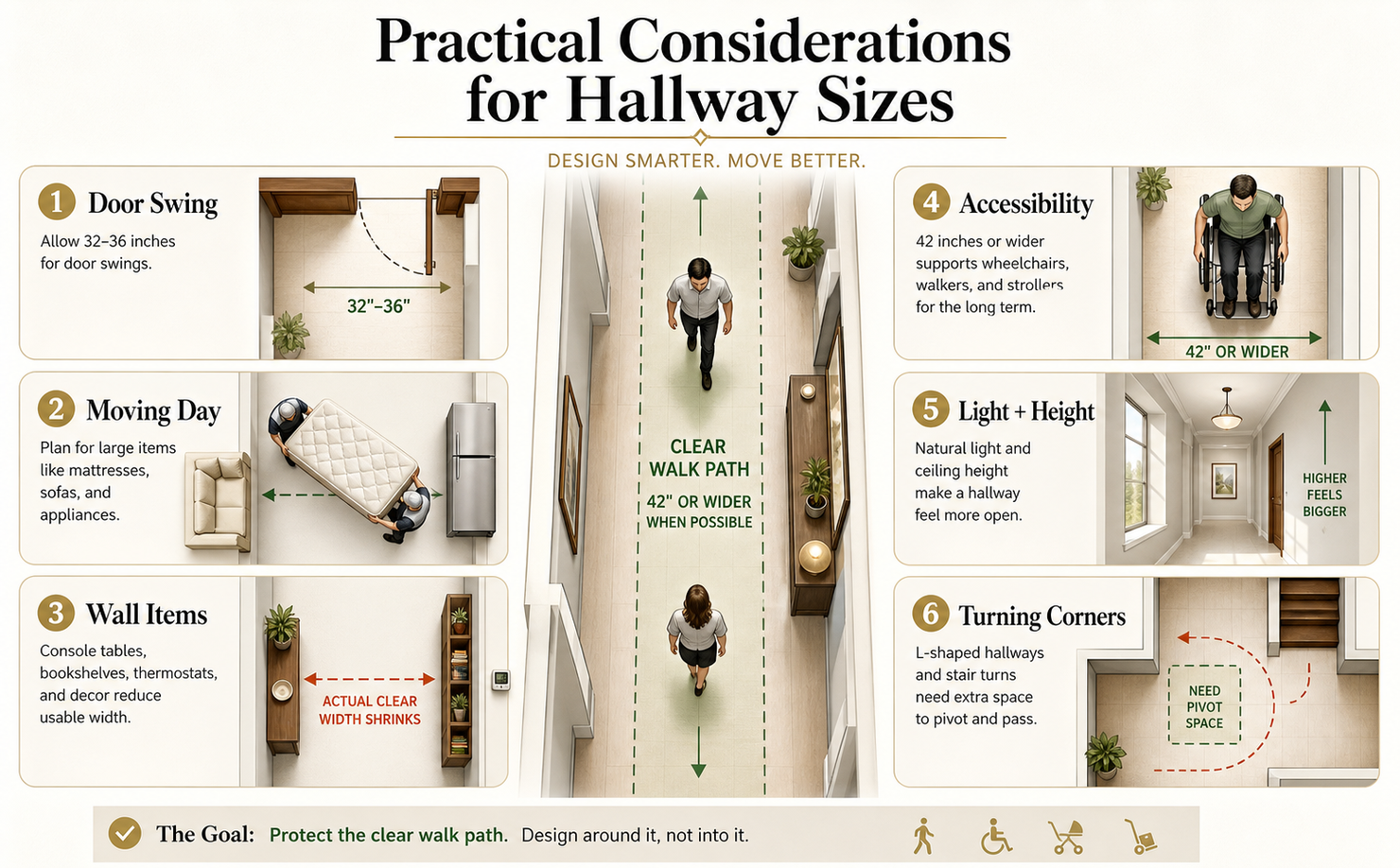 Practical Considerations for Hallway Sizes