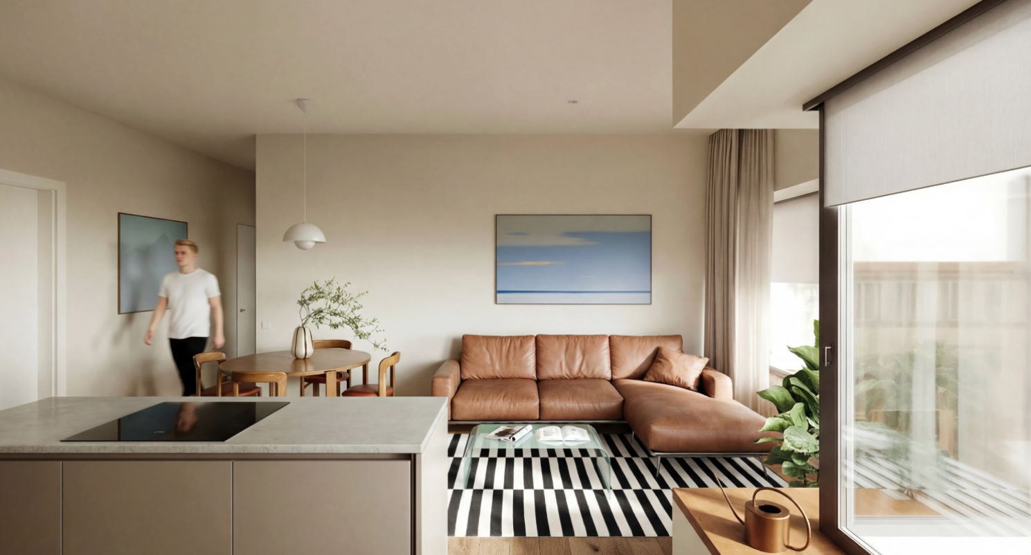 Exposed ceiling design example
