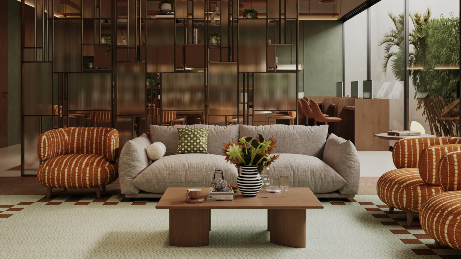 Mix the furnitures with different styles and colors