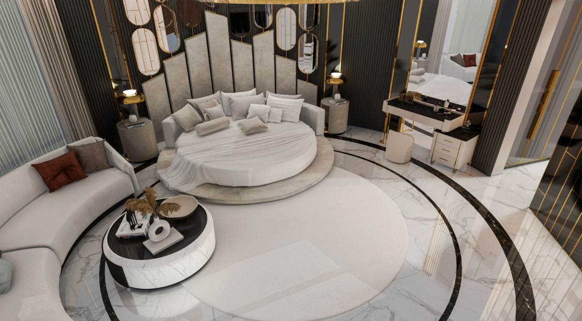 Circular bedroom design example