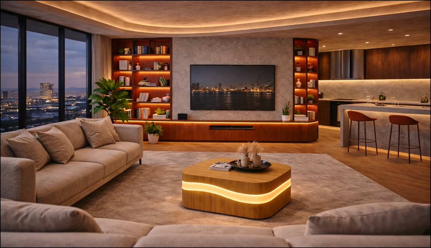 Interior design example with light