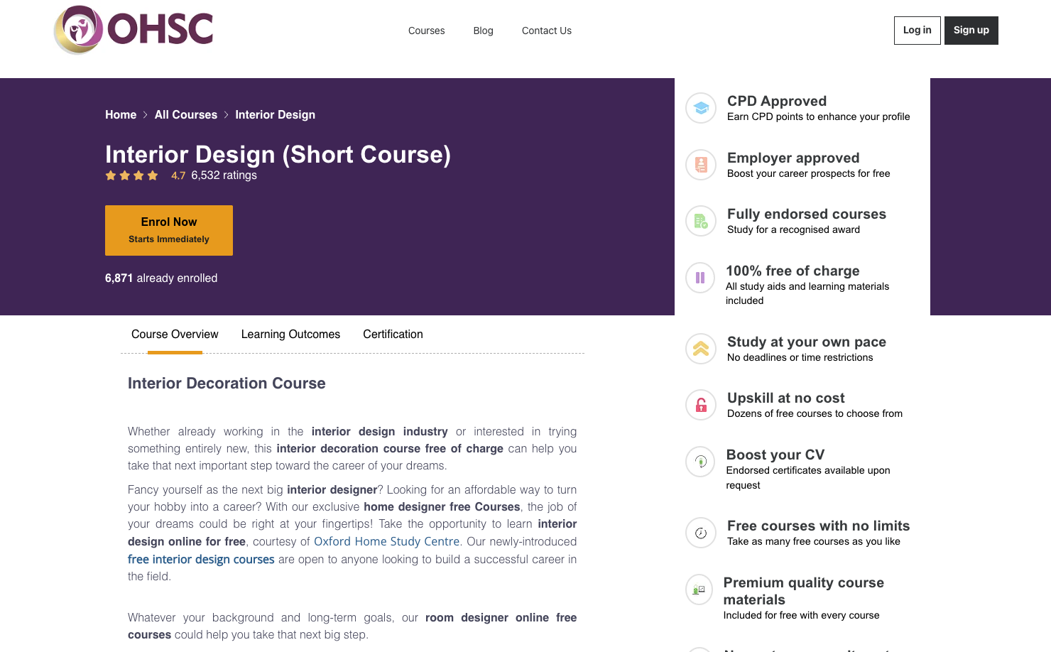 Oxford Home Study Interior Decoration Course