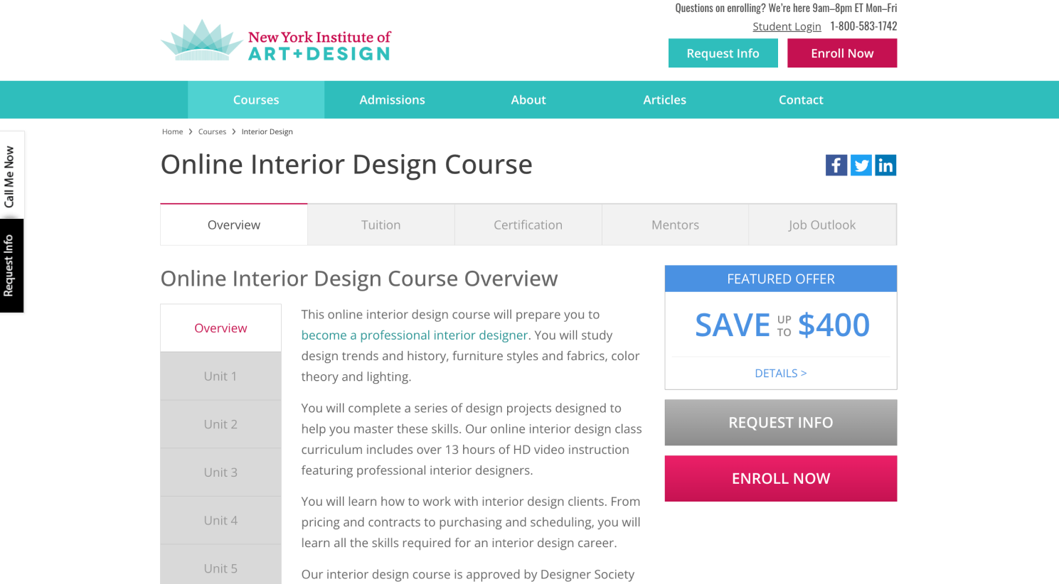 NYIAD Online Interior Design Course