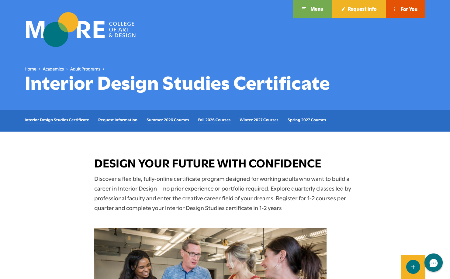 Moore College Interior Design Studies Certificate