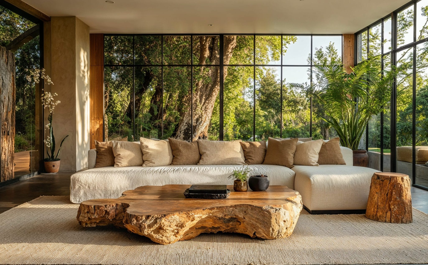Biophilic and organic modern design example