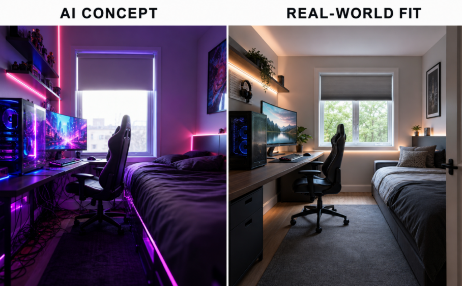 Why Gaming Room Design Needs More Than a Great AI Image