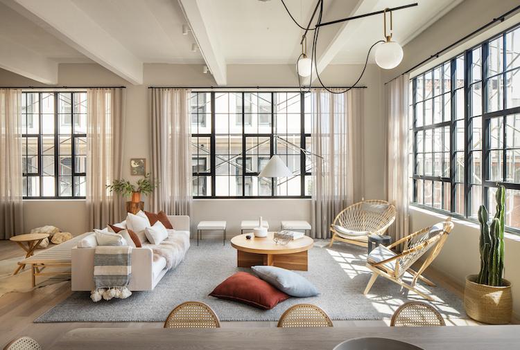 Warm Scandinavian-Industrial loft design example