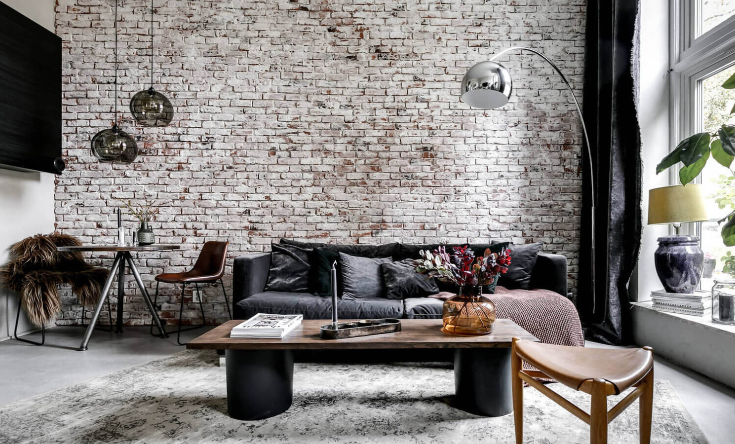 Another industrial-scandinavian dairy shop interior design example