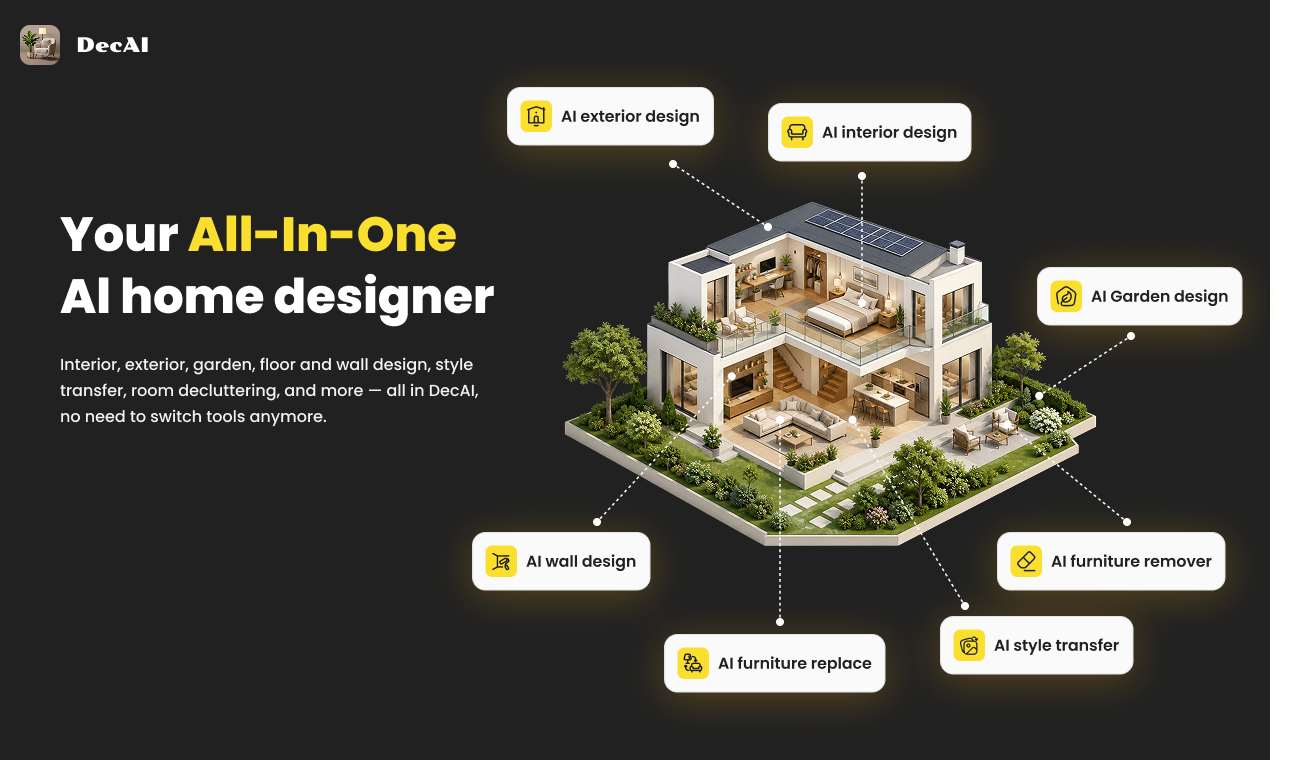 DecAI™ Best for Quick AI Kitchen Idea & Style Visualization