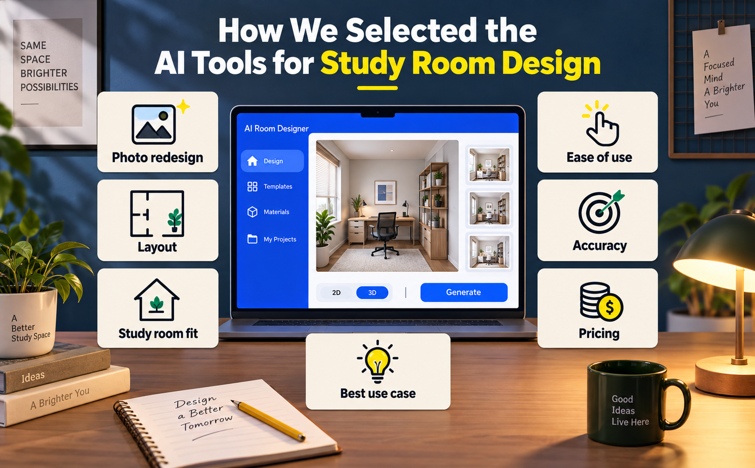 How We Selected the AI Tools for Study Room Design