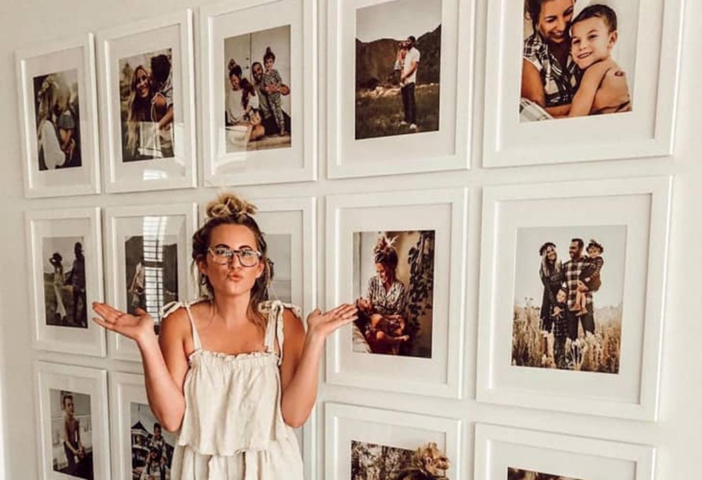 Personalized gallery wall with family photos