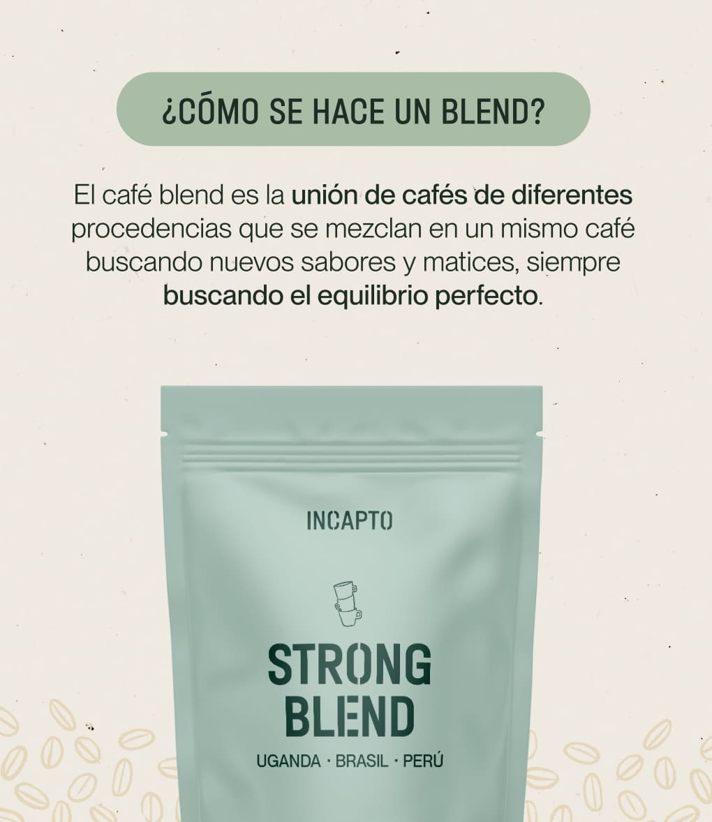 Café en grano Strong Blend, Mezcla Arábica y Robusta