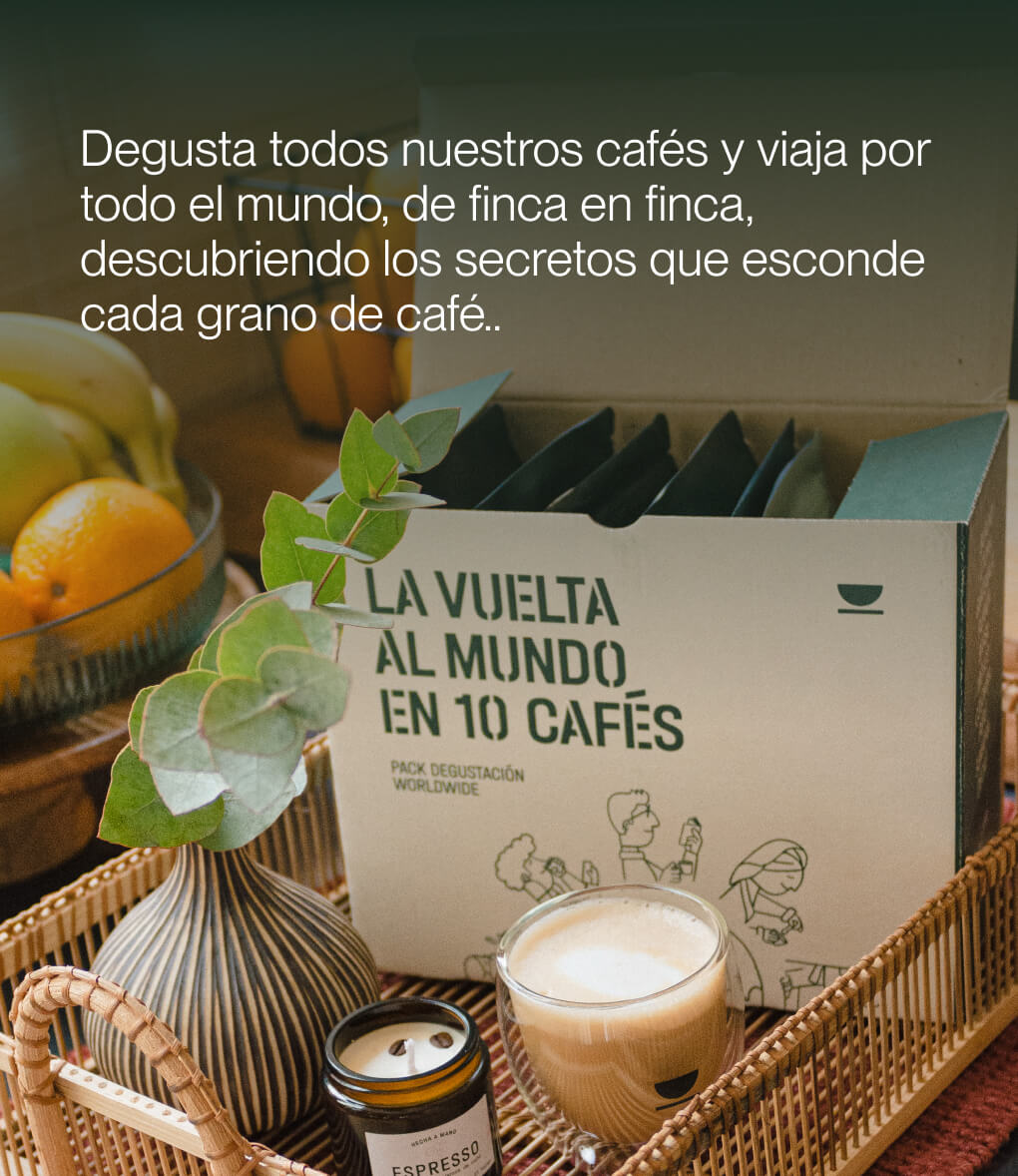 Frase descriptiva sobre el pack de café en grano Worldwide