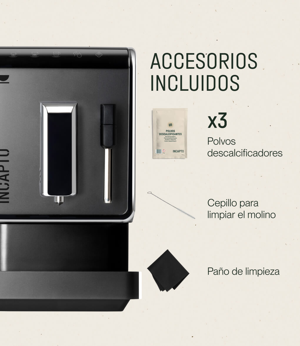 Comprar Cafetera Super automática de café en grano gris 1 unidad Incapto  Coffee