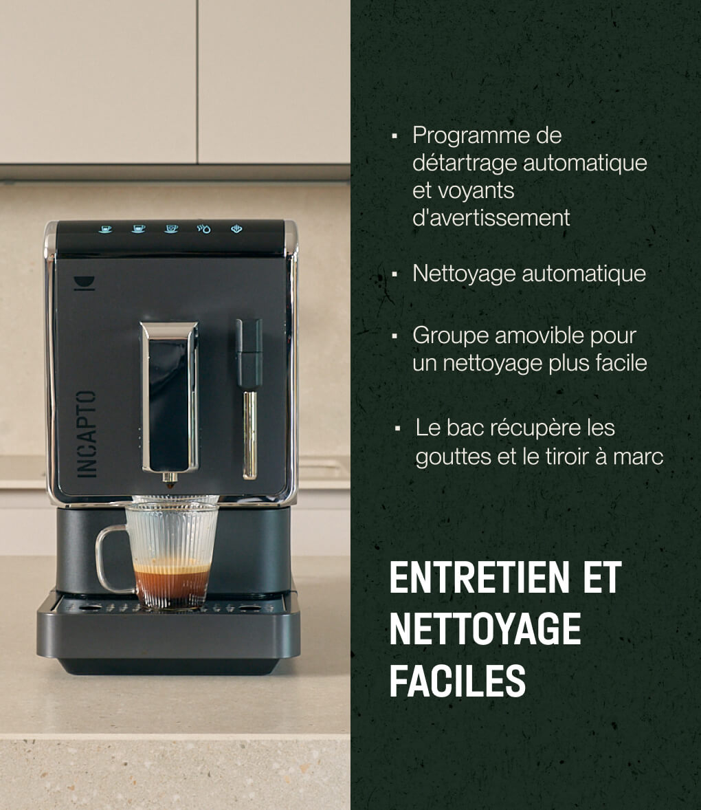 Comment entretenir et nettoyer la machine à café super automatique avec buse vapeur Incapto