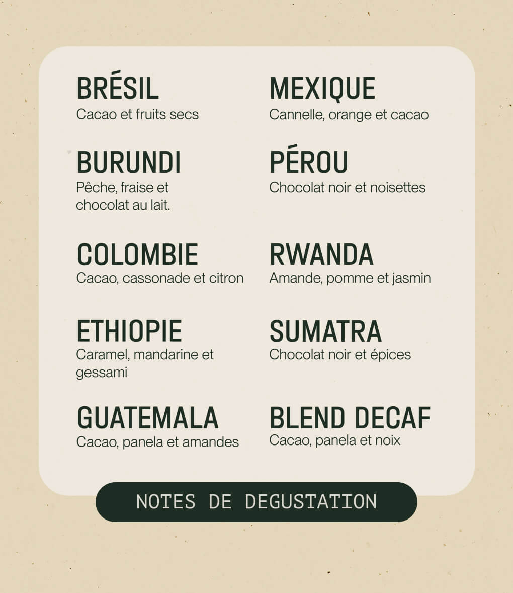 Coffret dégustation Grains de Café d'Afrique - Incapto