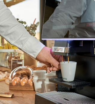 Solução de cafeteira e cafeteira para hotéis