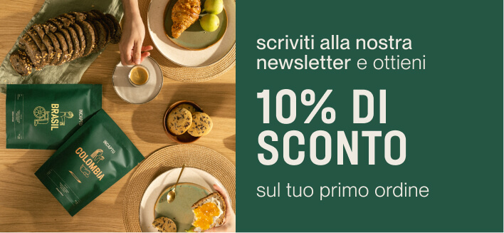 Promozione di sconto sul primo ordine per iscrizione alla newsletter