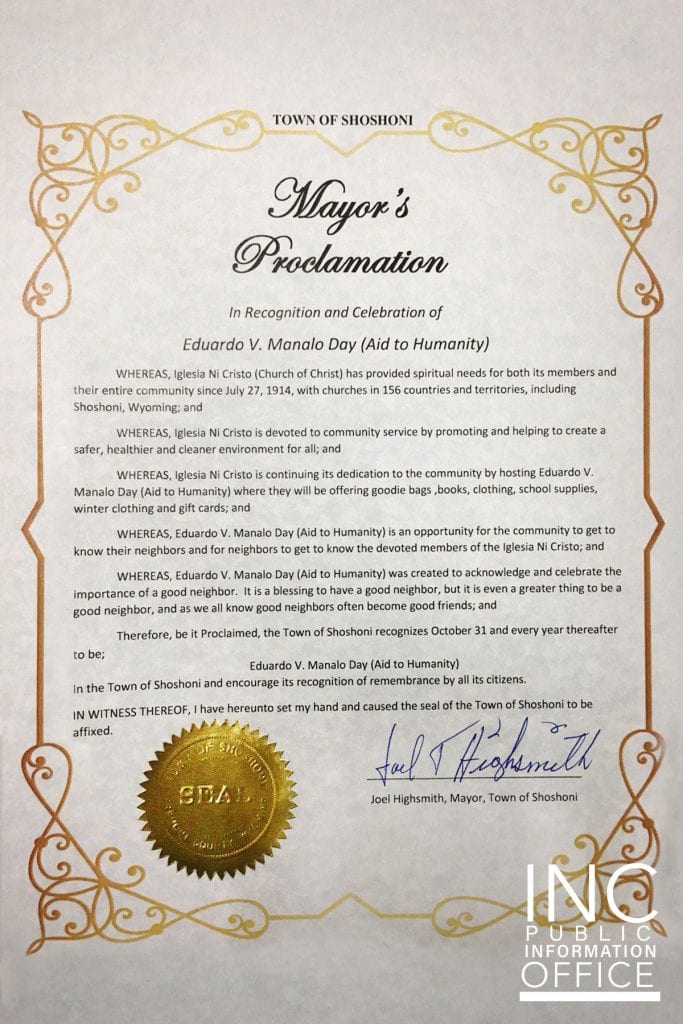  Mayor’s Proclamation Certificate 