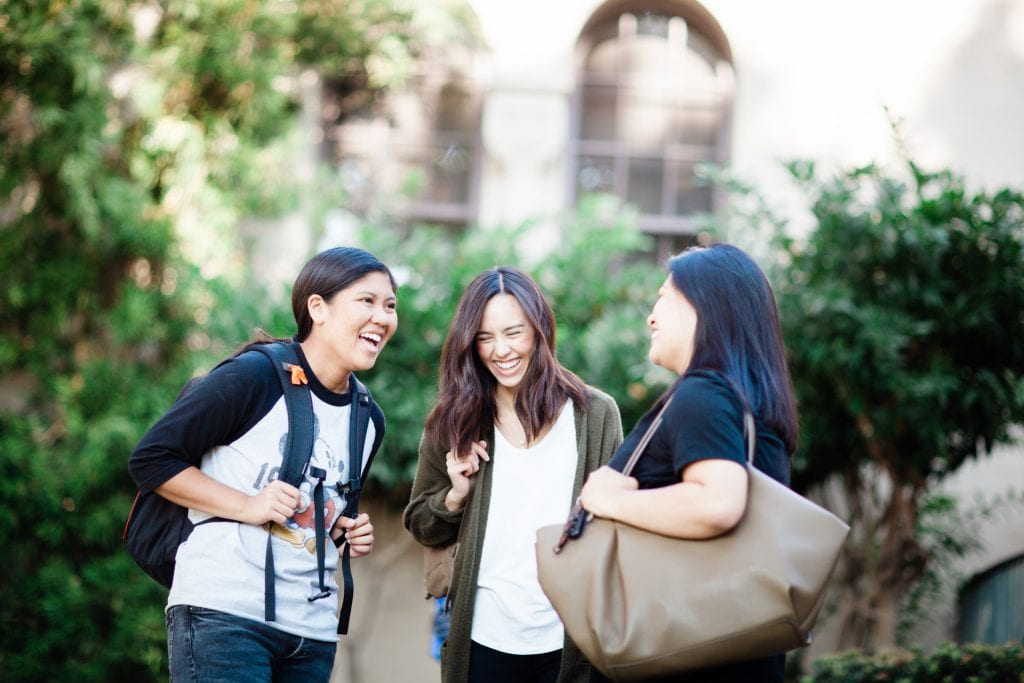 small group of friends laughing