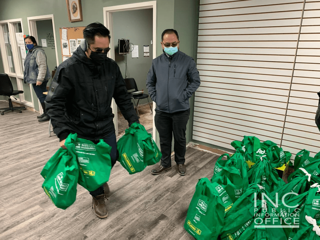 3.	Volunteers from the Iglesia Ni Cristo (Church Of Christ) delivered care packages to North End Community Renewal Corporation (NERC), among the recipients of the 550 plus care packages that went out to organizations in central Canada this March.