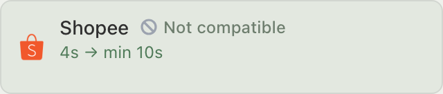 Not compatible badge