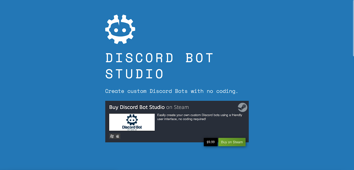 Discord Bot Builder no Steam