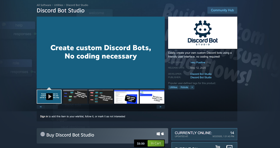 Discord Bot Builder no Steam