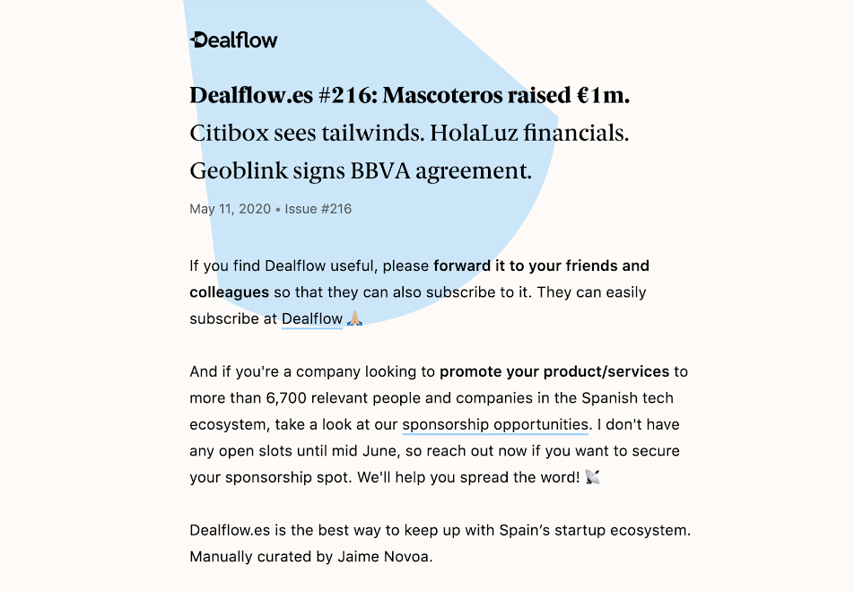 Dealflow.es online