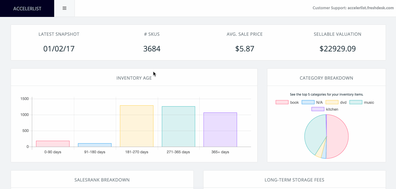 Animated Overview of AccelerList's Inventory Page