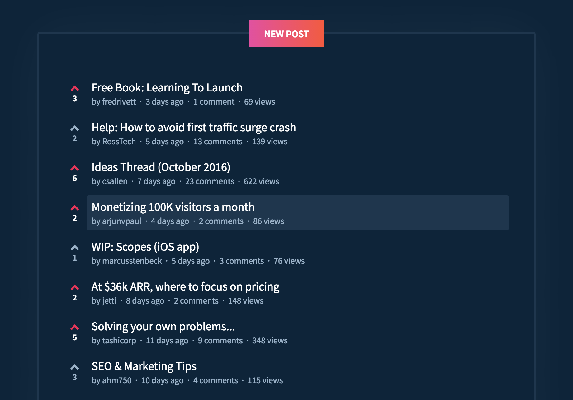 Forum Threads Asking for Feedback