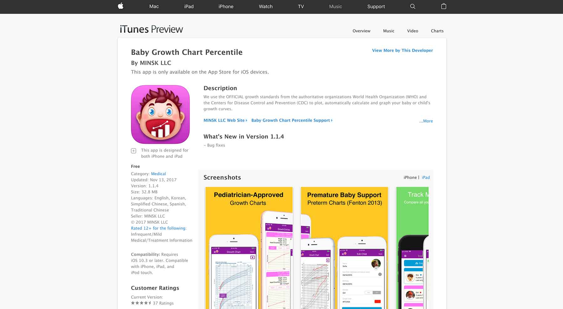 Baby Growth Chart App