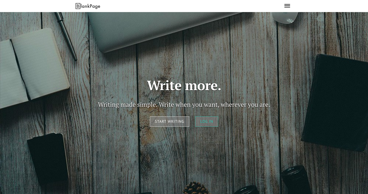 BlankPage website