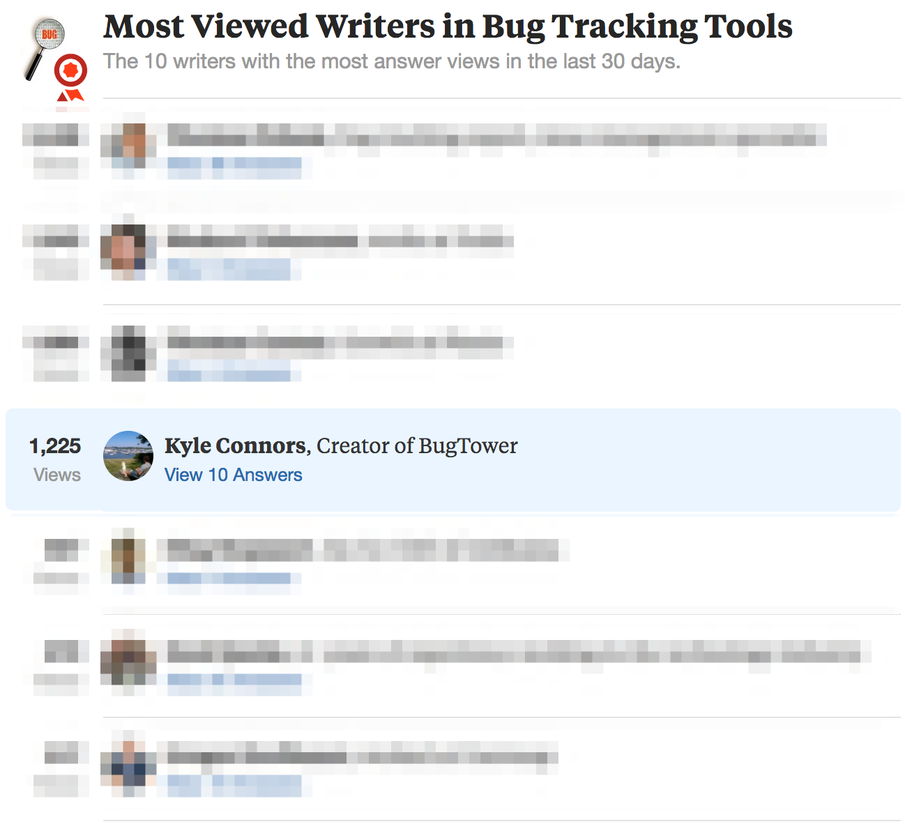 Quora Bug Tracking