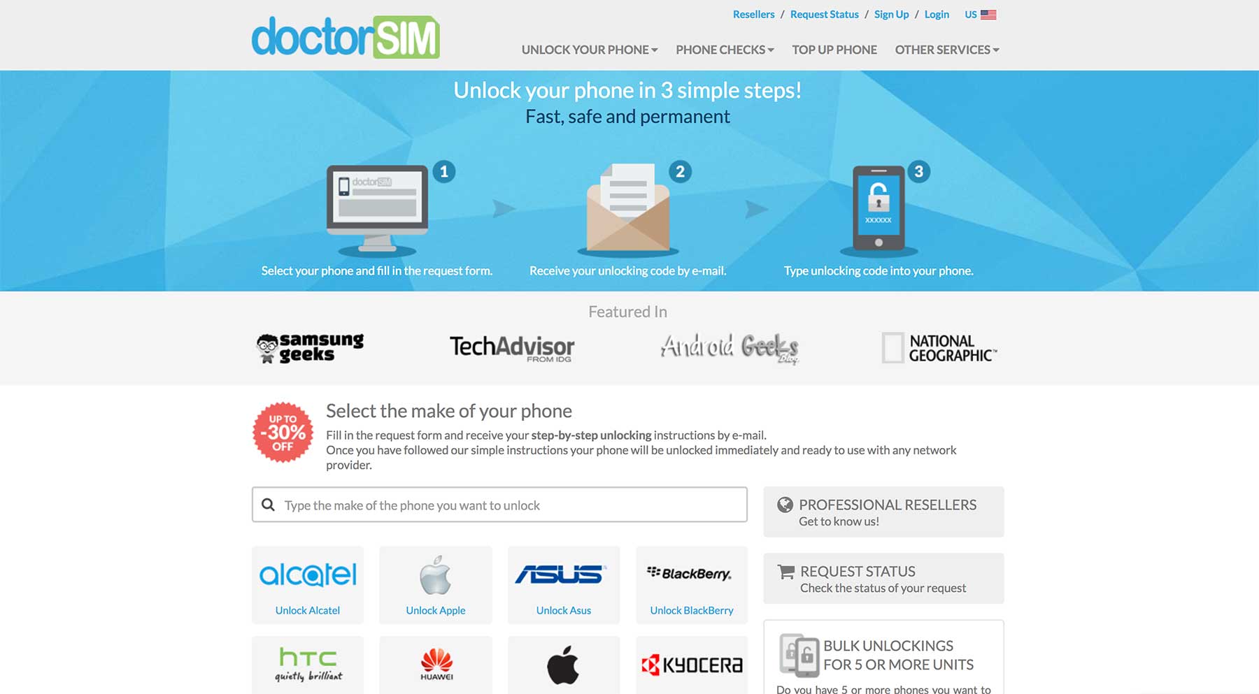 doctorSIM website