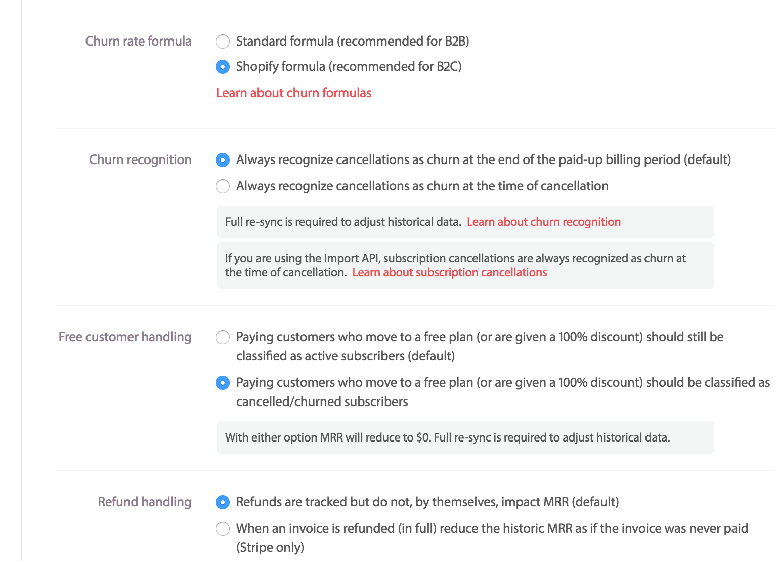 ChartMogul Settings