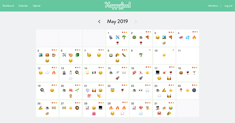 Happyfeed calendar