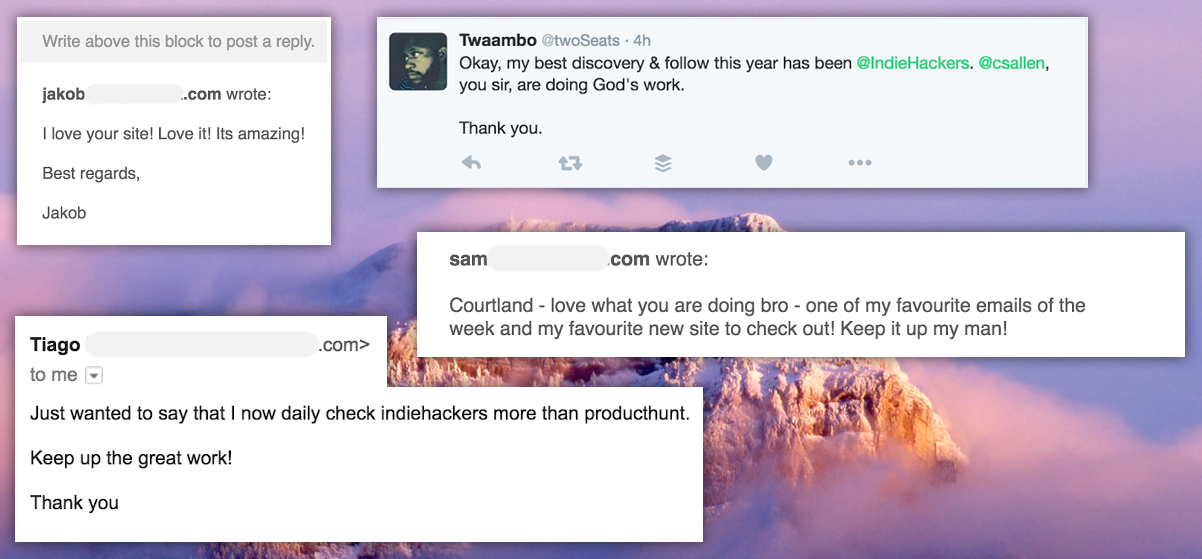 Motivational Emails and Tweets