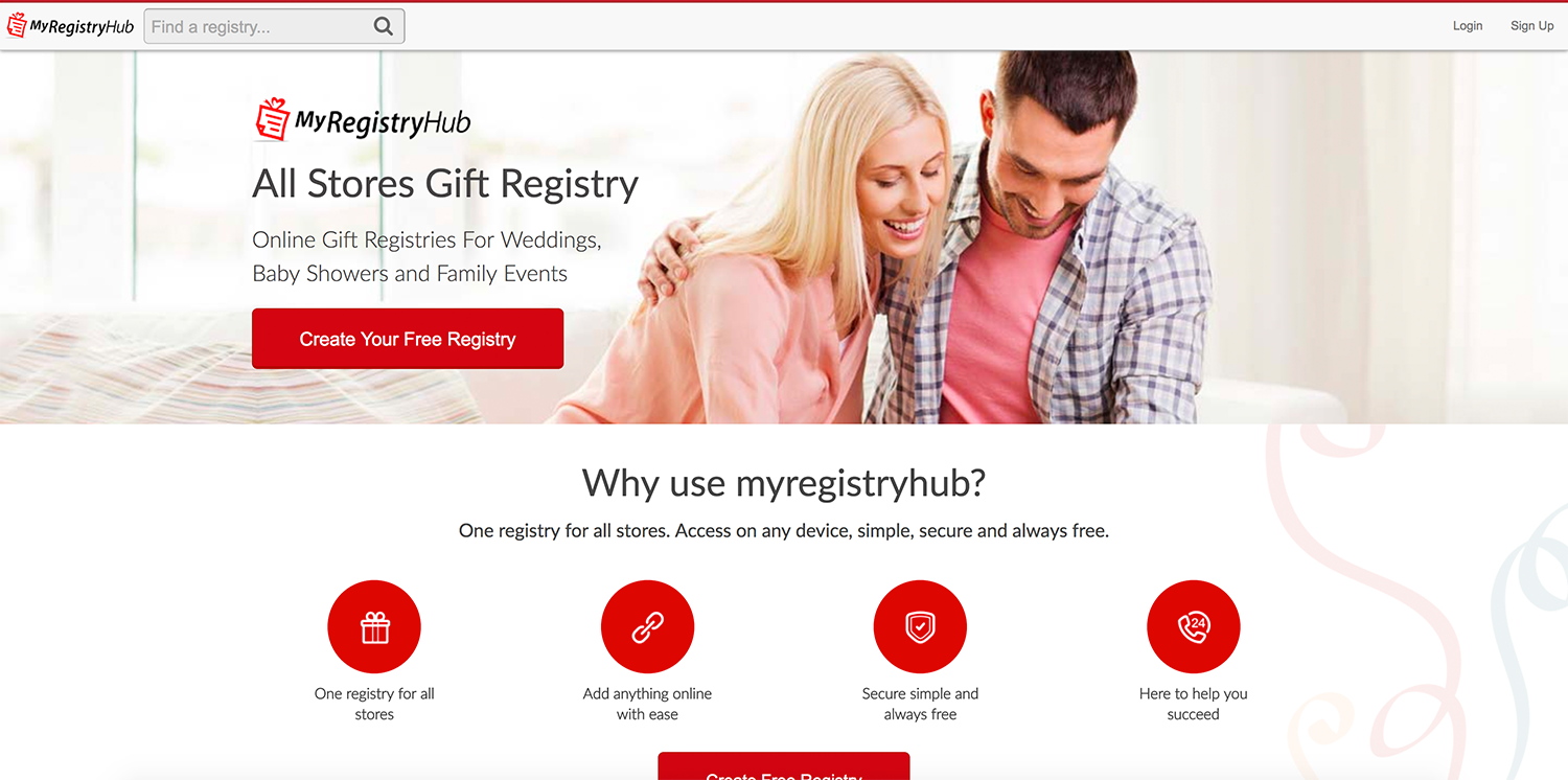 MyRegistryHub.com Homepage