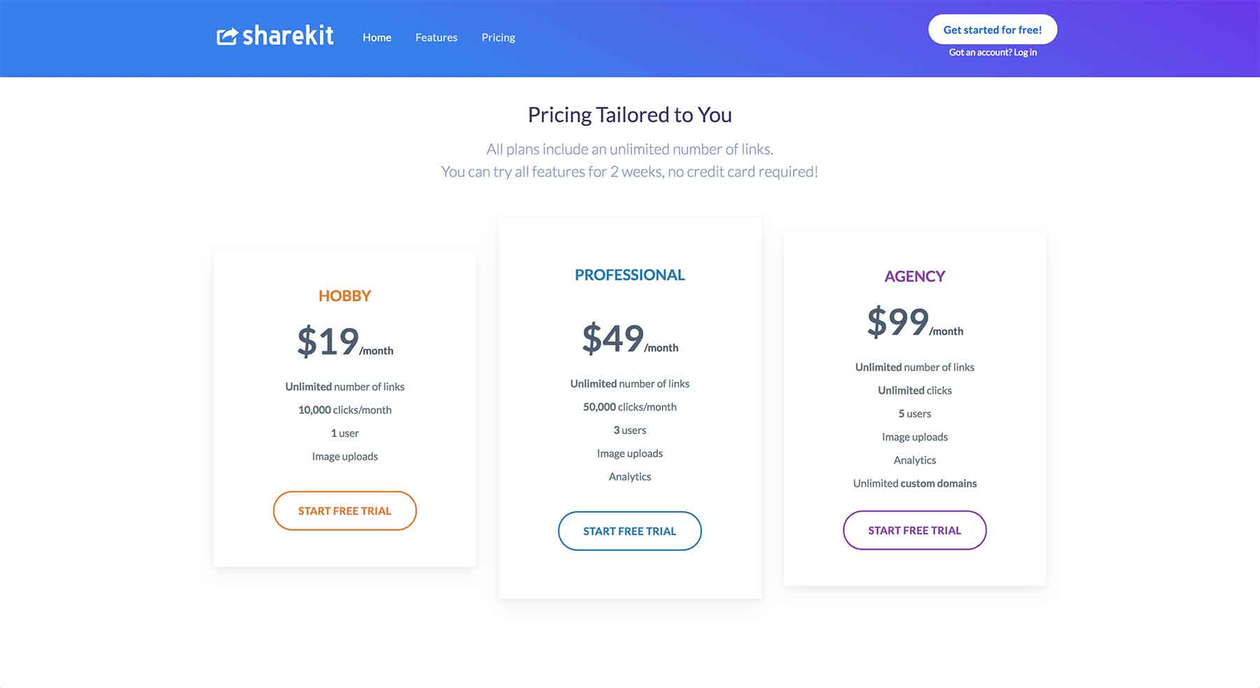 ShareKit.io Pricing