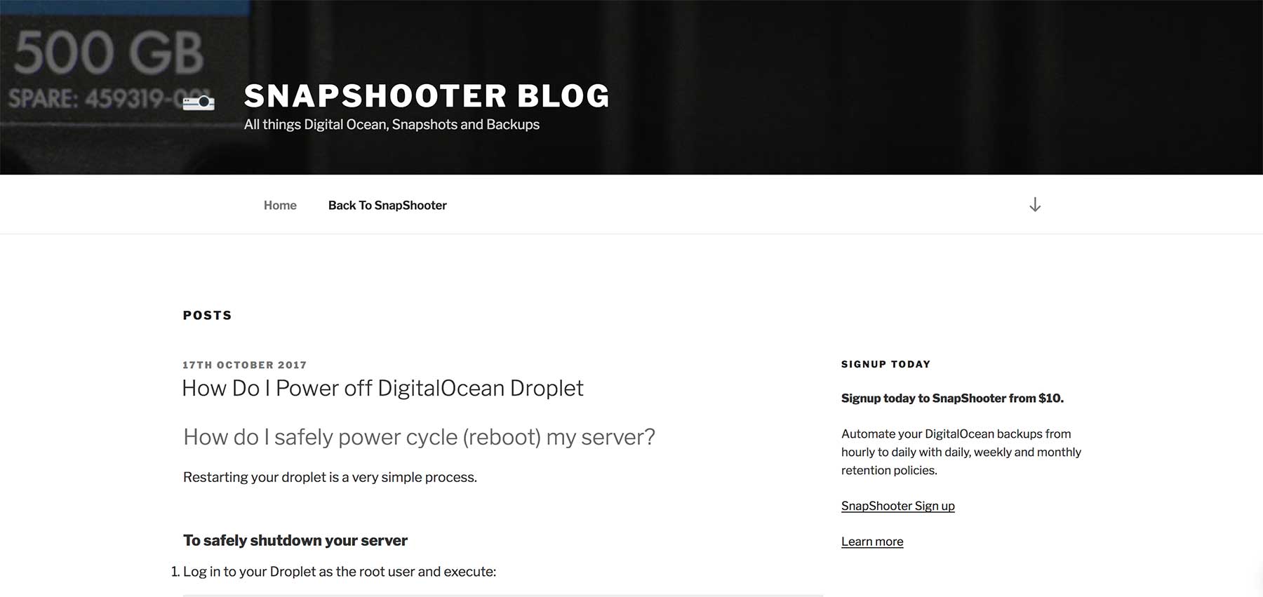 SnapShooter Blog