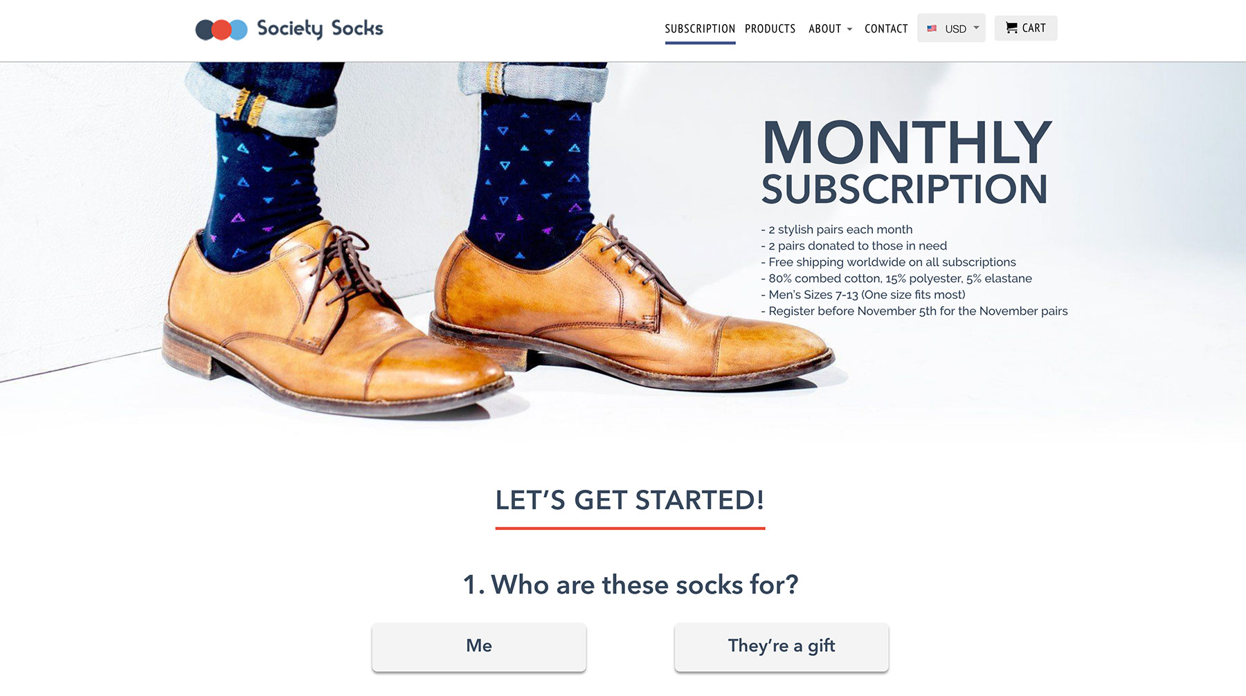 Society Socks Website