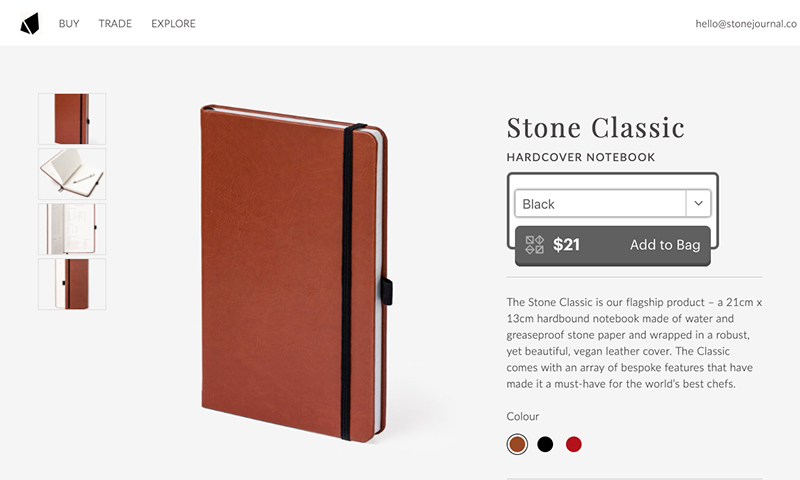 Stone Journal on website